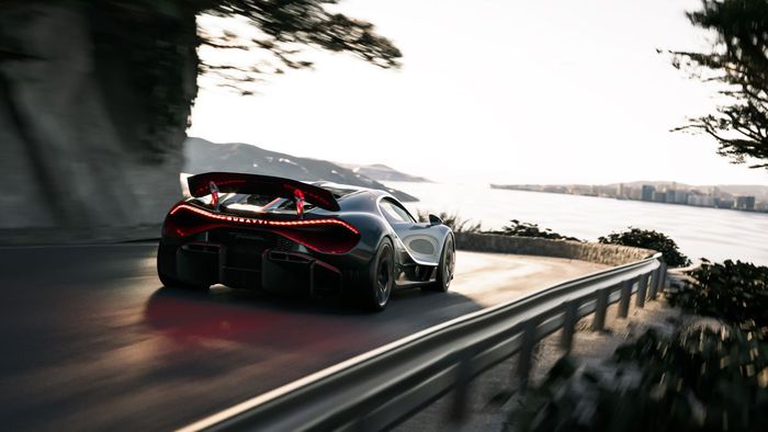 Arrière de la Bugatti Tourbillon