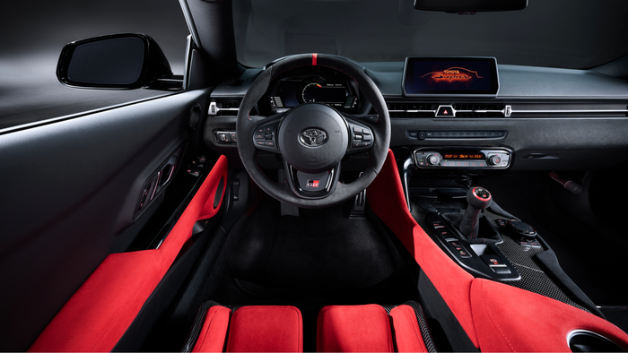 Intérieur de la toyota supra